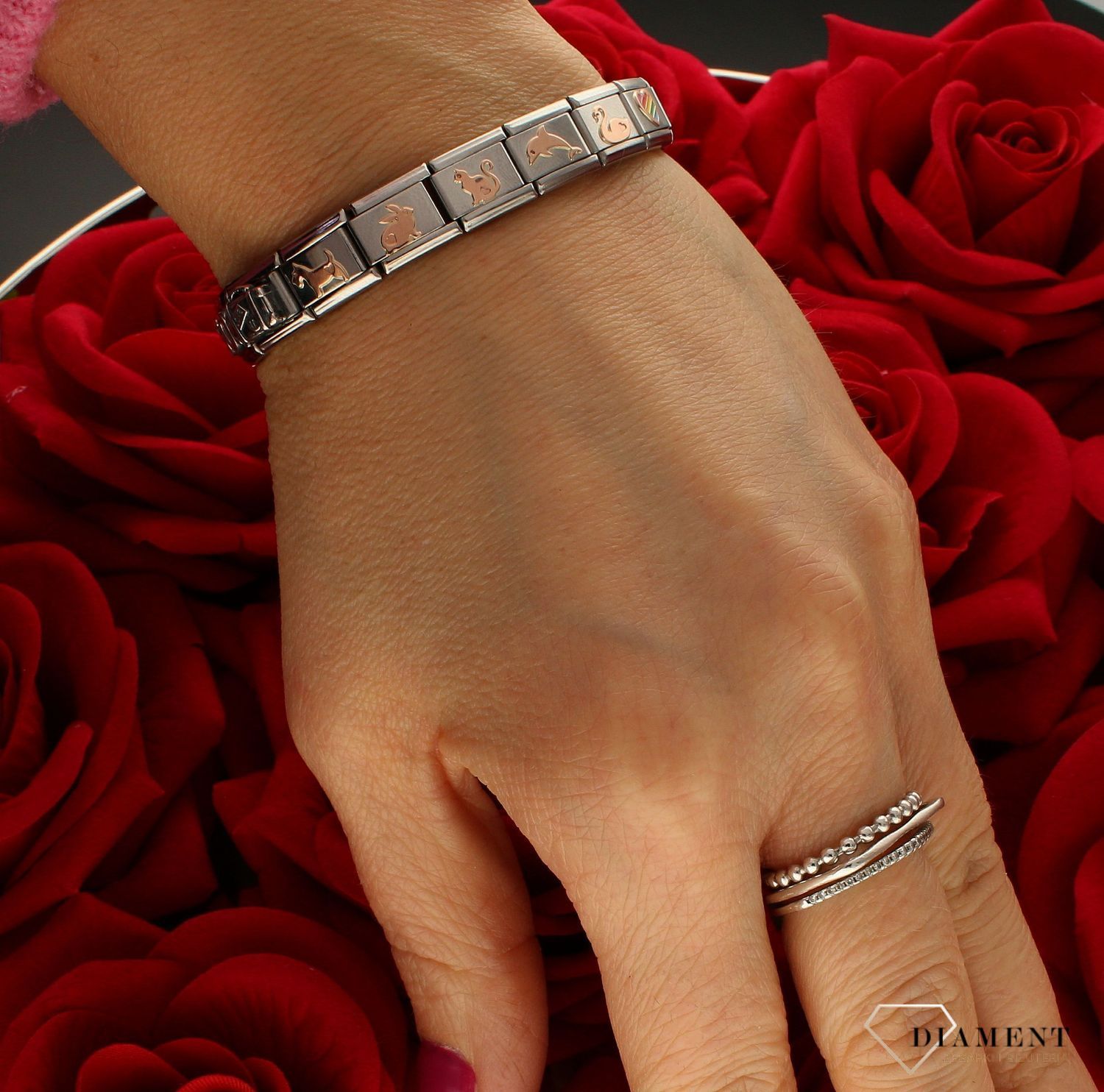 Nomination - Link 9K Rose Gold 'Koniczynka' 430104 44.jpg